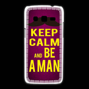Coque Samsung Galaxy Express2 Keep Calm Be a Man Rose