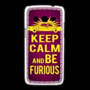 Coque Samsung Galaxy Express2 Keep Calm and Be Furious Rose
