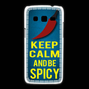 Coque Samsung Galaxy Express2 Keep Calm and Be Spicy Bleu