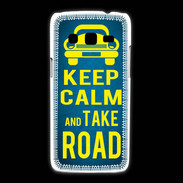 Coque Samsung Galaxy Express2 Keep Calm and Take o road 2 Bleu