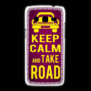 Coque Samsung Galaxy Express2 Keep Calm and Take o road 2 Rose