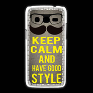 Coque Samsung Galaxy Express2 Keep Calm and Have a good Style Gris