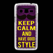Coque Samsung Galaxy Express2 Keep Calm and Have a good Style Violet