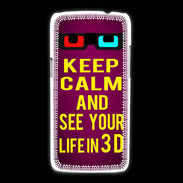 Coque Samsung Galaxy Express2 Keep Calm and See your life 3D Rose