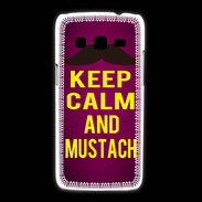 Coque Samsung Galaxy Express2 Keep Calm and Mustach Rose