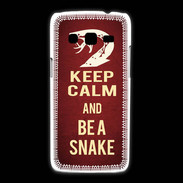 Coque Samsung Galaxy Express2 Keep Calm and Be a Snake Rouge
