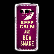 Coque Samsung Galaxy Express2 Keep Calm and Be a Snake Rose
