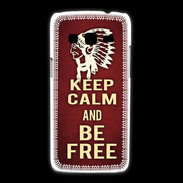 Coque Samsung Galaxy Express2 Keep Calm and Be Free Rouge