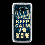 Coque Samsung Galaxy Express2 Keep Calm and Boxing Bleu