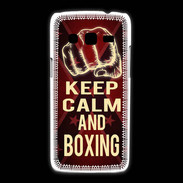 Coque Samsung Galaxy Express2 Keep Calm and Boxing Rouge