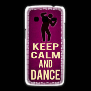 Coque Samsung Galaxy Express2 Keep Calm and Dance Rose