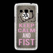 Coque Samsung Galaxy Express2 Keep Calm and Fist Gris