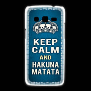 Coque Samsung Galaxy Express2 Keep Calm and Hakuna Matata Bleu