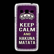 Coque Samsung Galaxy Express2 Keep Calm and Hakuna Matata Violet