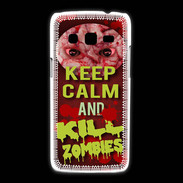 Coque Samsung Galaxy Express2 Keep Calm and Kill Zombies Rouge