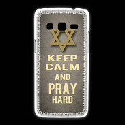 Coque Samsung Galaxy Express2 Keep Calm and Pray jewish Gris