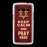 Coque Samsung Galaxy Express2 Keep Calm and Pray jewish Rouge