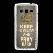 Coque Samsung Galaxy Express2 Keep Calm and Pray Muslim Gris