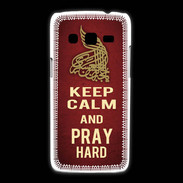Coque Samsung Galaxy Express2 Keep Calm and Pray Muslim Rouge