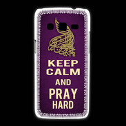 Coque Samsung Galaxy Express2 Keep Calm and Pray Muslim Violet