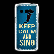 Coque Samsung Galaxy Express2 Keep Calm and Sing Bleu