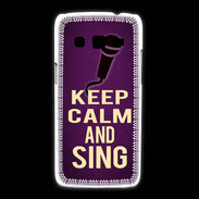 Coque Samsung Galaxy Express2 Keep Calm and Sing Violet