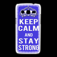 Coque Samsung Galaxy Express2 Keep Calm and Stay strong Bleu