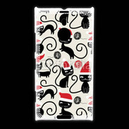 Coque Nokia Lumia 1520 Fond chat noir Noël