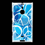 Coque Nokia Lumia 1520 Peace and love Bleu