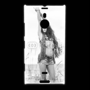 Coque Nokia Lumia 1520 Hippie noir et blanc