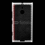Coque Nokia Lumia 1520 Effet cuir noir et rouge