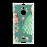 Coque Nokia Lumia 1520 Fond fashion vert et marron 2