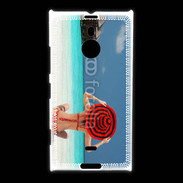 Coque Nokia Lumia 1520 Femme assise sur la plage