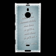 Coque Nokia Lumia 1520 Vraie valeur Turquoise Citation Oscar Wilde