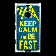 Coque Nokia Lumia 1520 Keep Calm and Be Fast Bleu