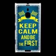 Coque Nokia Lumia 1520 Keep Calm and Be the First Bleu
