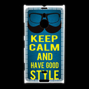 Coque Nokia Lumia 1520 Keep Calm and Have a good Style Bleu