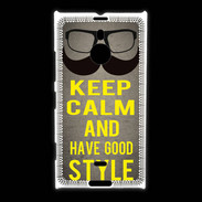 Coque Nokia Lumia 1520 Keep Calm and Have a good Style Gris