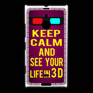 Coque Nokia Lumia 1520 Keep Calm and See your life 3D Rose
