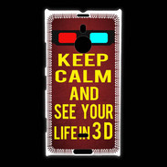 Coque Nokia Lumia 1520 Keep Calm and See your life 3D Rouge
