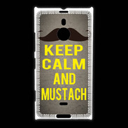 Coque Nokia Lumia 1520 Keep Calm and Mustach Gris