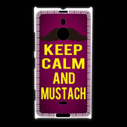 Coque Nokia Lumia 1520 Keep Calm and Mustach Rose