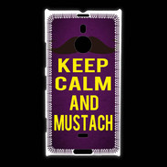 Coque Nokia Lumia 1520 Keep Calm and Mustach Violet