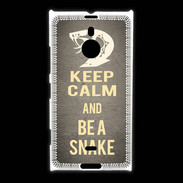 Coque Nokia Lumia 1520 Keep Calm and Be a Snake Gris