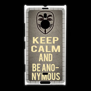 Coque Nokia Lumia 1520 Keep Calm and Be Anonymous Gris