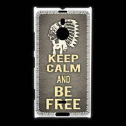 Coque Nokia Lumia 1520 Keep Calm and Be Free Gris