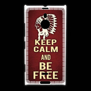 Coque Nokia Lumia 1520 Keep Calm and Be Free Rouge