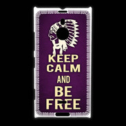 Coque Nokia Lumia 1520 Keep Calm and Be Free Violet