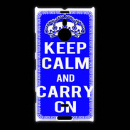 Coque Nokia Lumia 1520 Keep Calm and Carry on Bleu