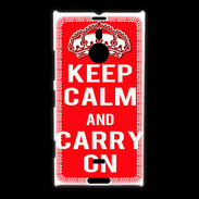Coque Nokia Lumia 1520 Keep Calm and Carry on Rouge